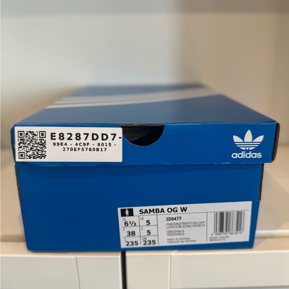 Adidas Samba OG women’s - Maroon and white Gold size 6.5 - Picture 9 of 10